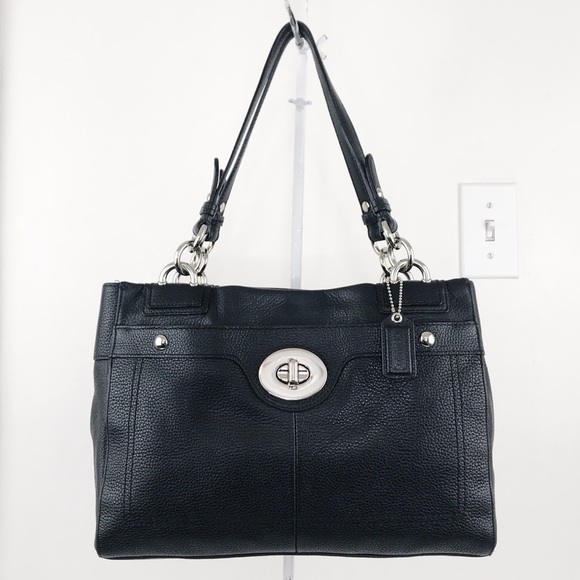 Coach Handbags - Coach Large Black Pebble Leather Penelope Satchel